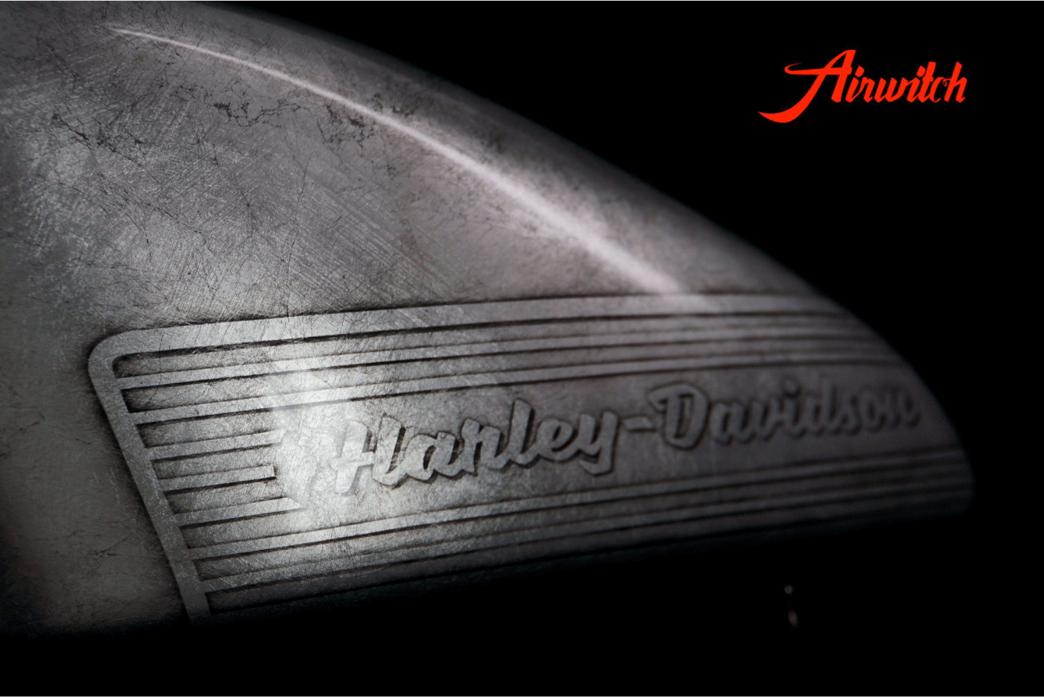 Custom Paint Harley Davidson Sportster Forty Eight Lackierung mit altem Blattsilber mit Rissen und Used Look