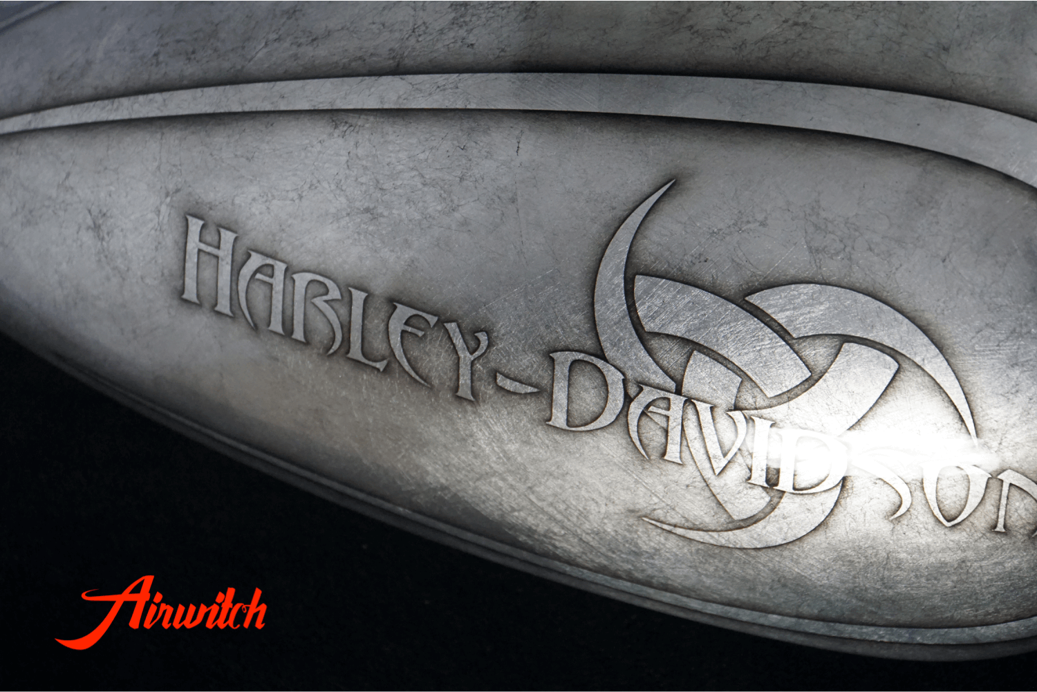 Custom Paint Harley Davidson Breakout Viking with Odin, Silver leaf, celtic knot, Airbrush Tank, Airwitch