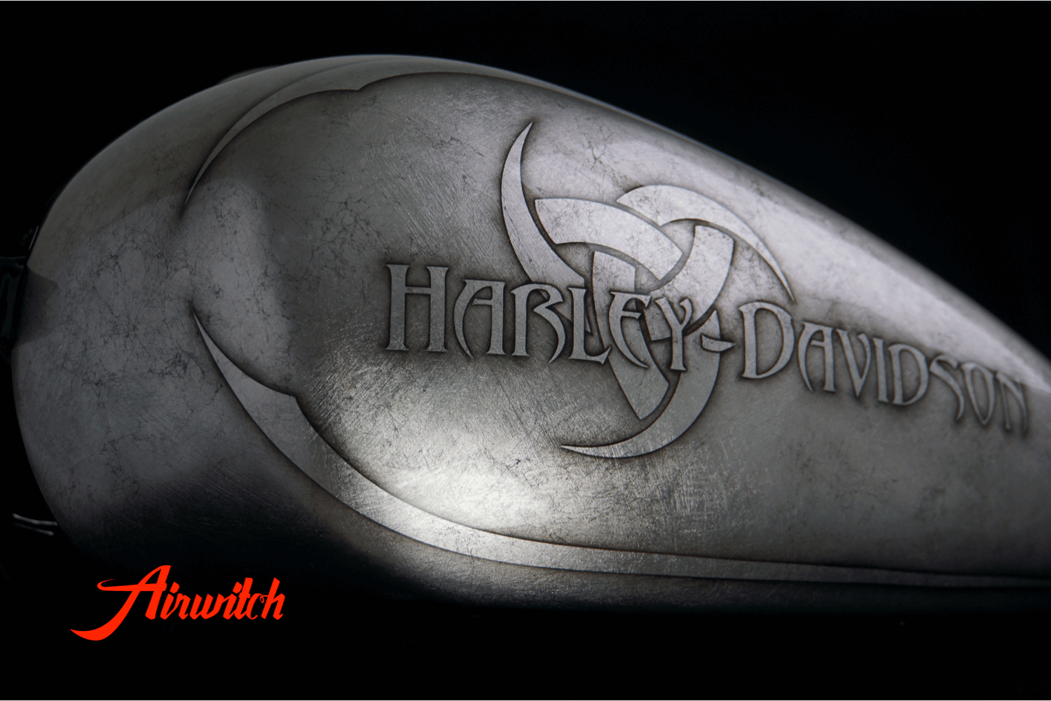ustom Paint Harley Davidson Breakout Viking with Odin, Silver leaf, celtic knot, Airbrush Tank, Airwitch