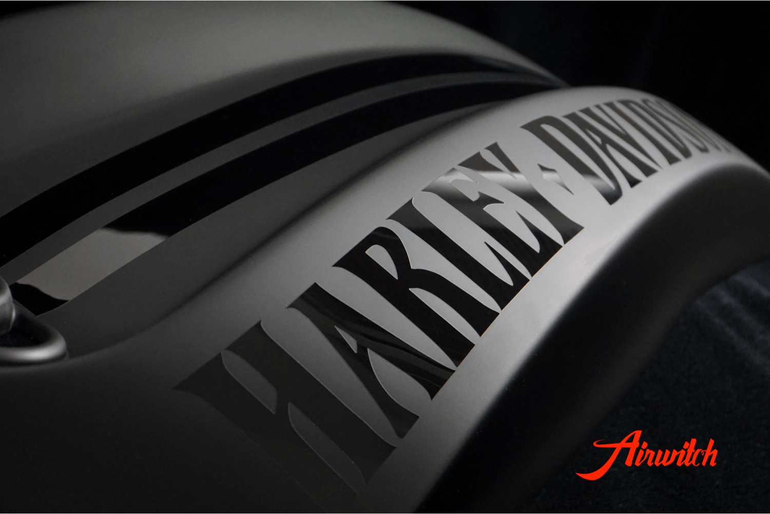 Custom Paint Harley Davidson V-Rod Fender Lackierung black matt glossy mixed clearcoat design