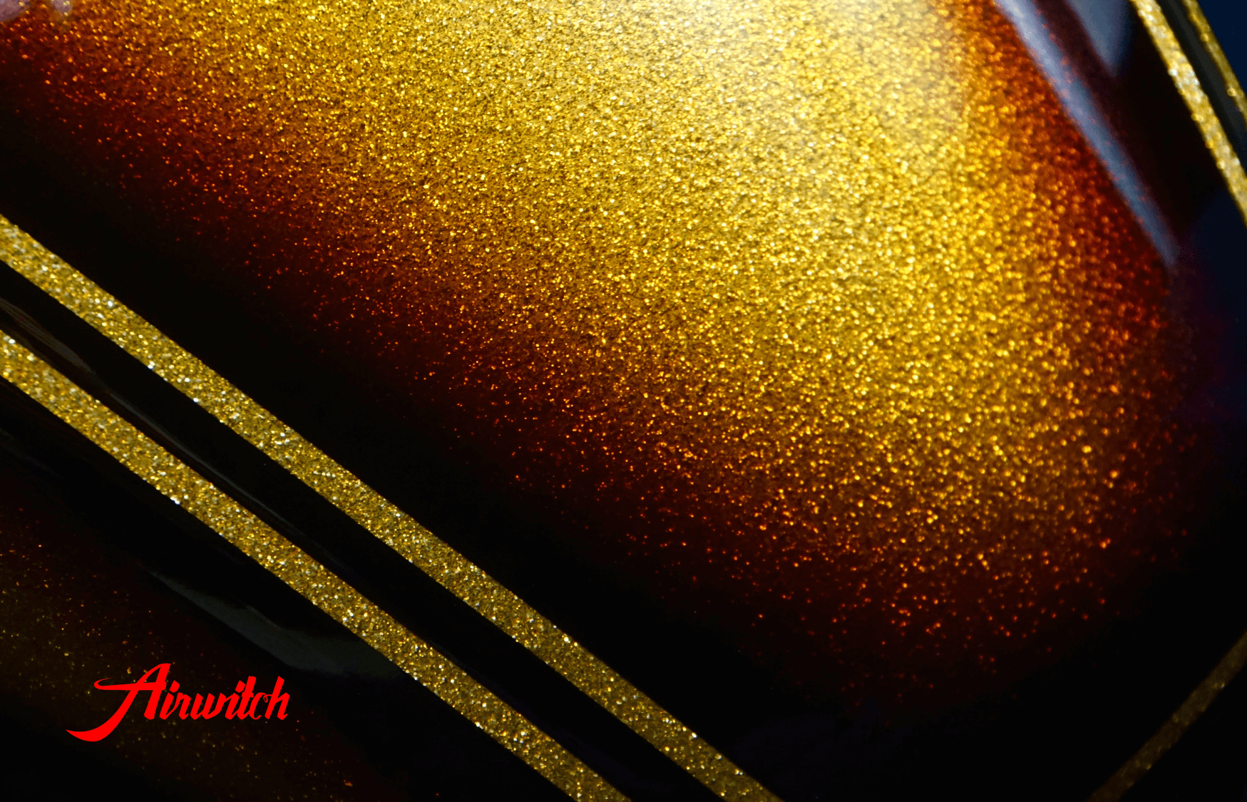 Suzuki-Savage-chopper-Metalflake-Lackierung-Custom-Paint-Candy-gold-brown-oldschool-chopper