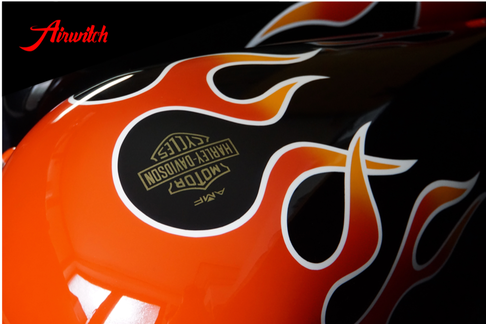 Custom Paint Flammen Lackierung Harley-Davidson Wide Glide FXWG 1980 Fireball original
